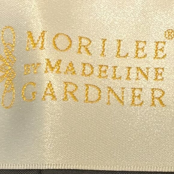 Morilee Madeline Gardner Strapless Gray Lace Tulle Party Dress - Size 8 - Picture 4 of 5